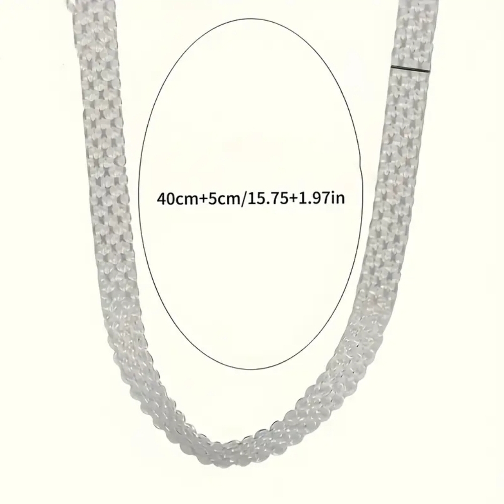 Elegant Silver Chain Necklace - Picture 2 of 4